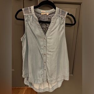 Holding Horses button up chambray blouse
